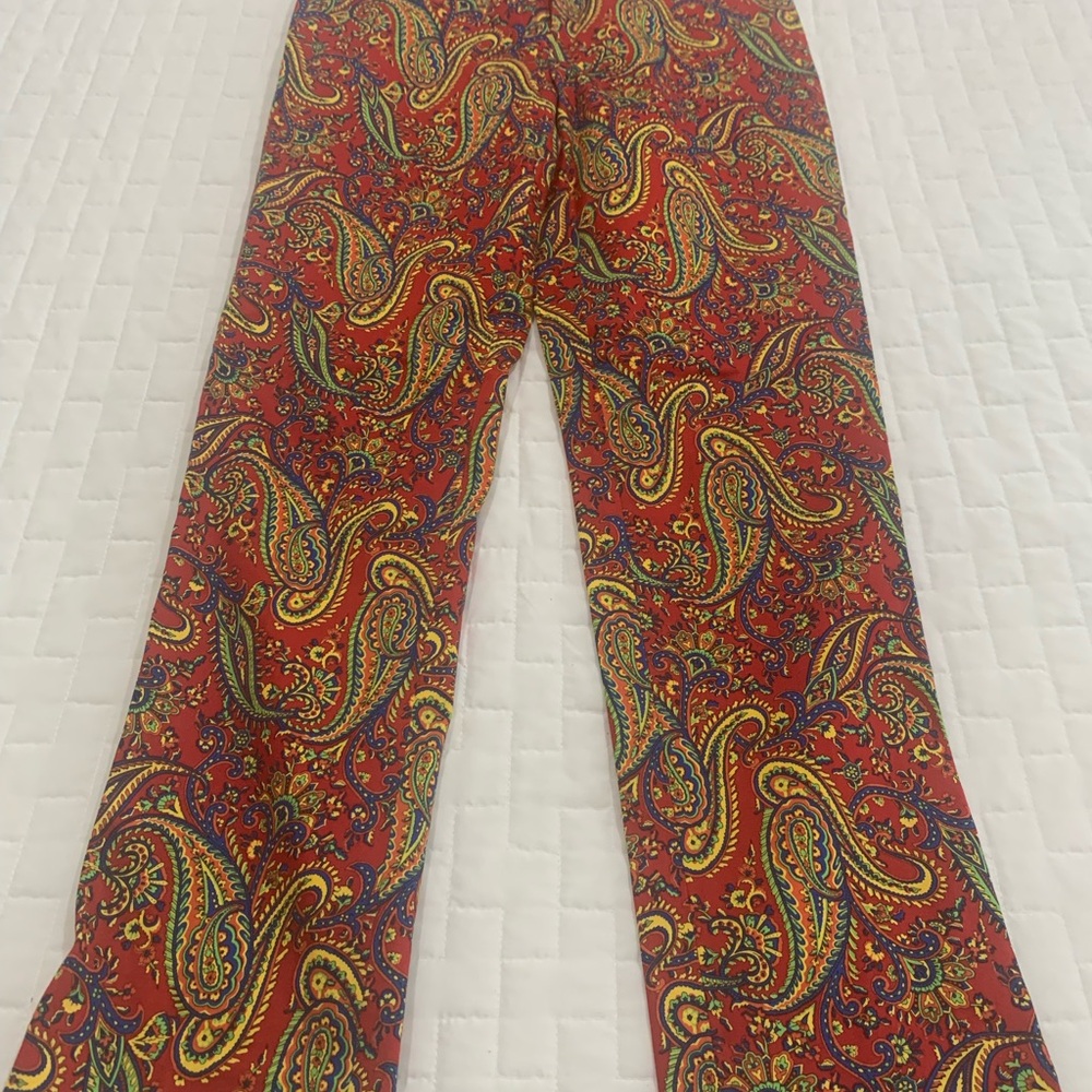 Ralph Lauren Red Paisley Pants